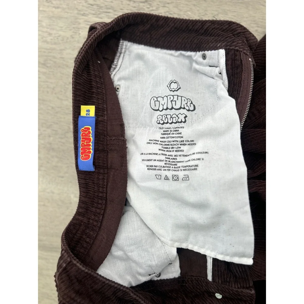 Empyre Relaxed Fit Corduroy Pants Mens 28 Brown Wide Wale Skate Trousers